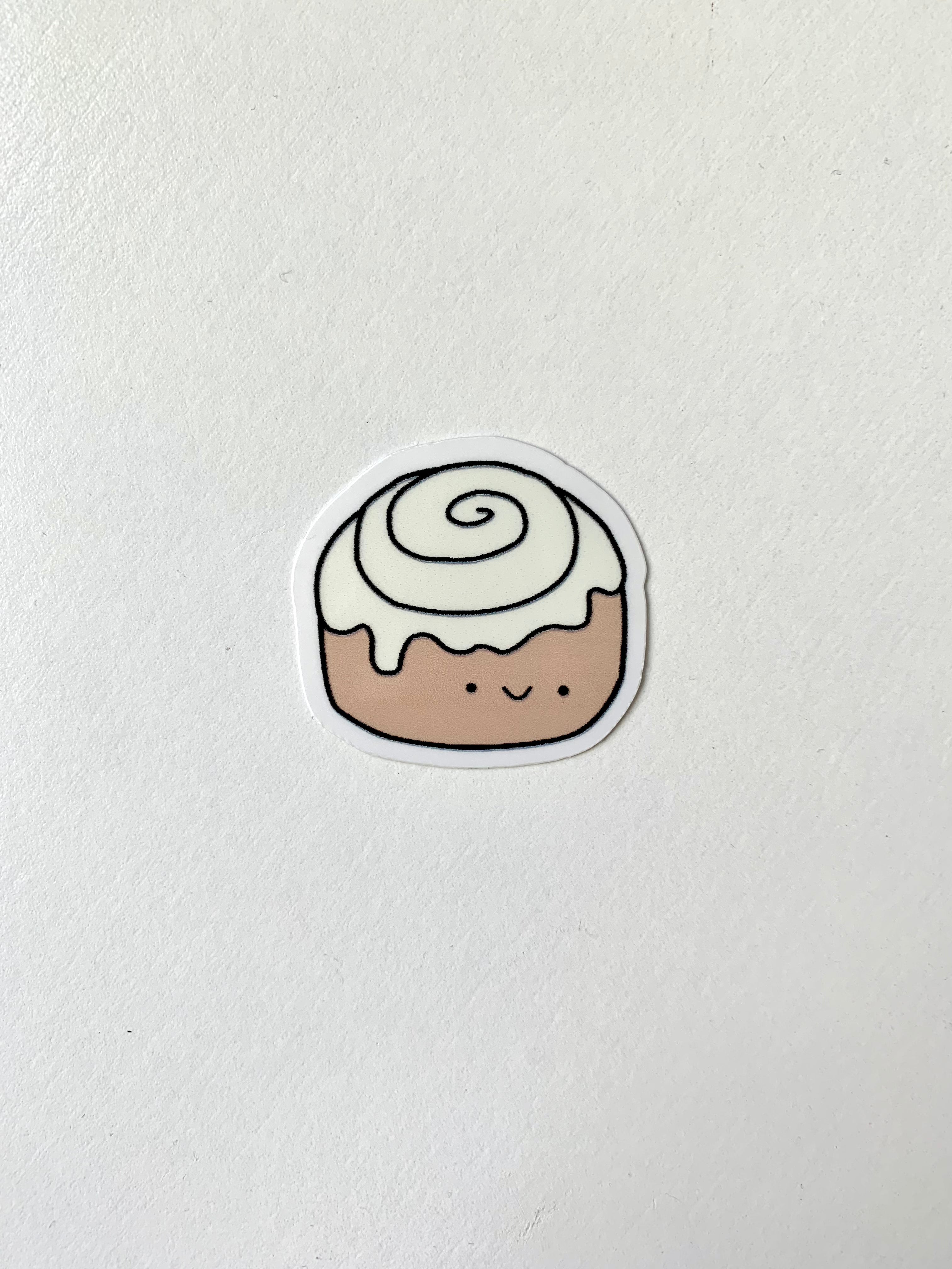 Kawaii Happy Cinnamon Bun Sticker – Stupid Stitch